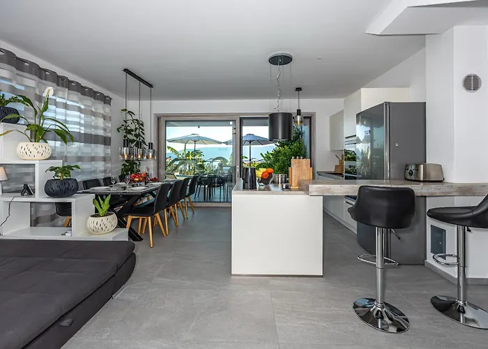 Luxury White Sails With A Multi Sport Court And Sea View