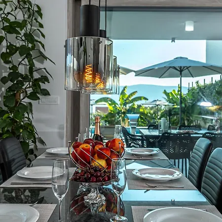Luxury White Sails With A Multi Sport Court And Sea View Villa Pinezići